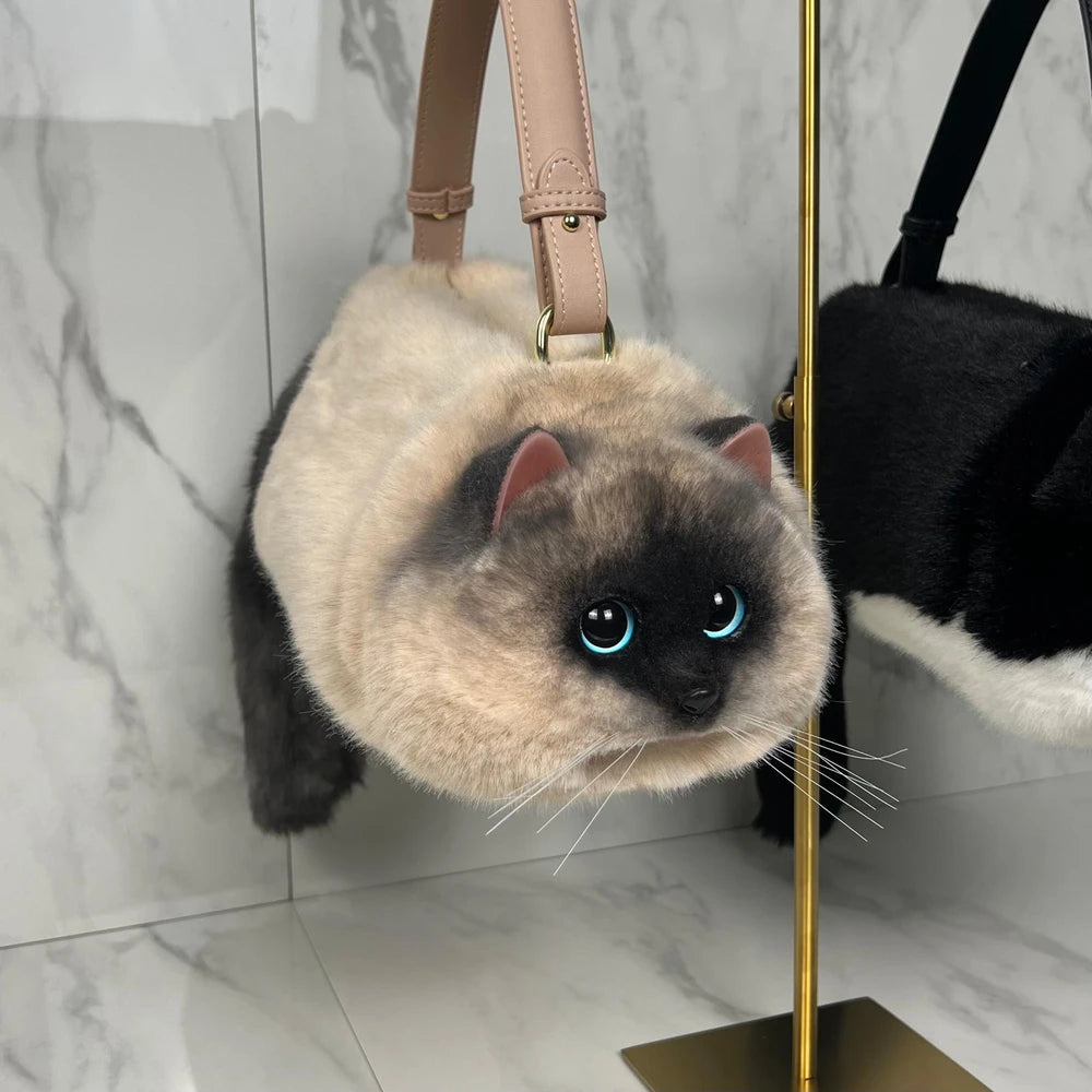 Faux Fur Cat Handbag