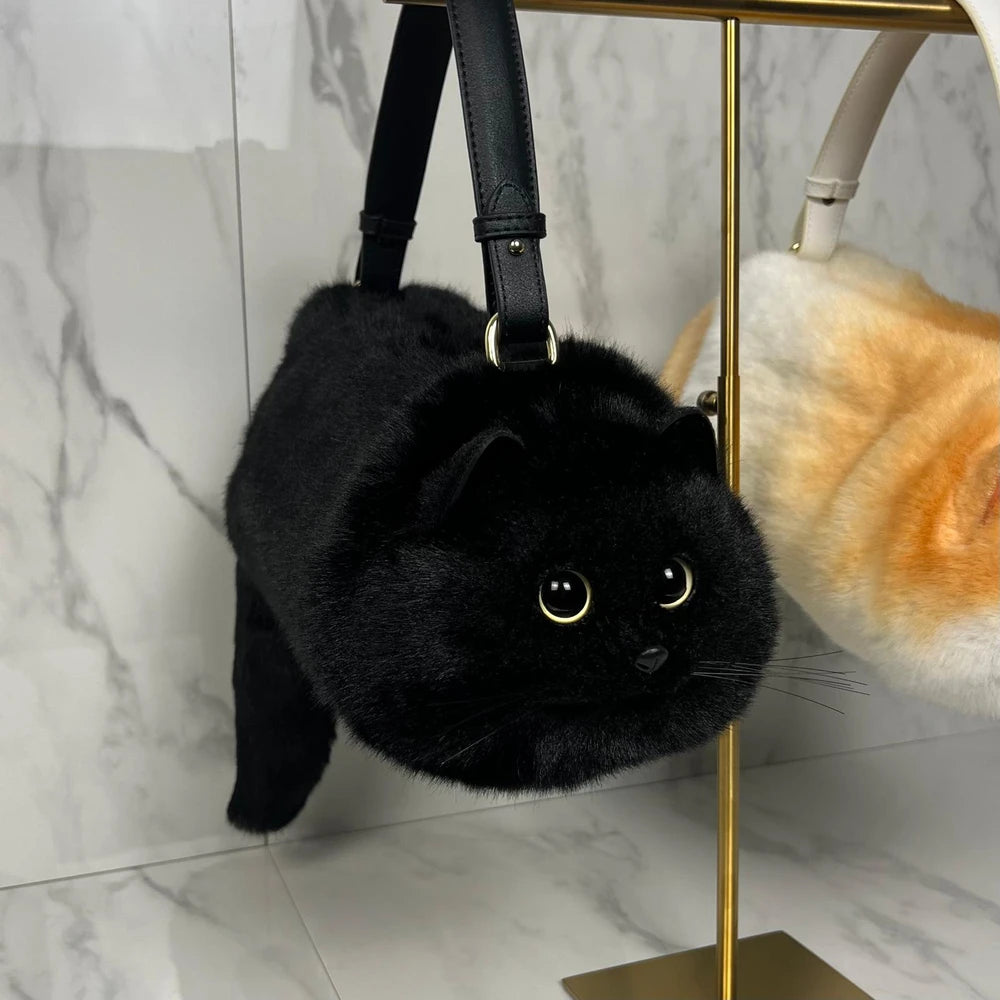 Faux Fur Cat Handbag