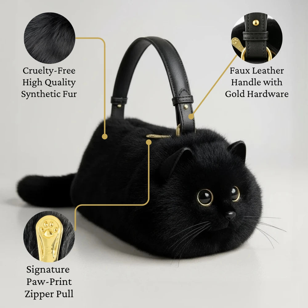 Faux Fur Cat Handbag