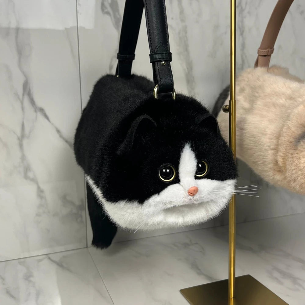 Faux Fur Cat Handbag