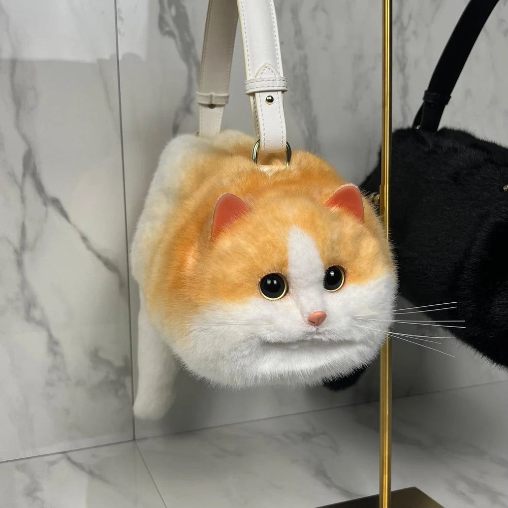 Faux Fur Cat Handbag