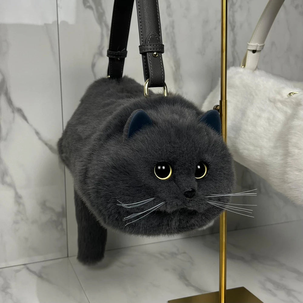 Faux Fur Cat Handbag